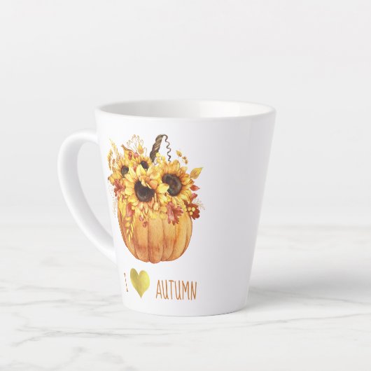 l Liebe Herbst Wasserfarbe Sonnenblumen Pumpen Milchtasse (Linke Ecke)