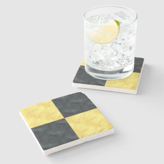 L Lima Wasserfarbe Wasserzeichen Seeflagge Steinuntersetzer (Seitenansicht)