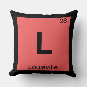 L - Louisville Kentucky Chemie Periodensystem Kissen