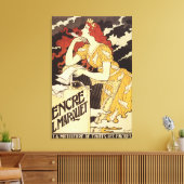 L. Marquet Ink Red-Headed Woman & Harp Leinwanddruck (Insitu (Wohnzimmer))