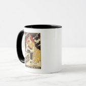 L. Marquet Ink Red-Headed Woman & Harp Tasse (Vorderseite Links)
