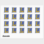 L - MINIATURE QUADRATISCHER AUFKLEBER (Blatt)