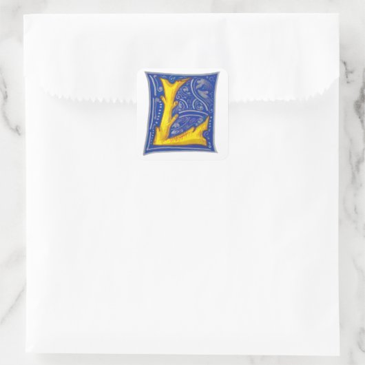 L - MINIATURE QUADRATISCHER AUFKLEBER (Tasche)