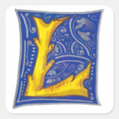 L - MINIATURE QUADRATISCHER AUFKLEBER (Vorderseite)