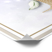 L Monogram Burgund Blume Poster (Ecke)