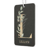 L Monogram Floral Personalisiert Air Freshener Autolufterfrischer (Links)