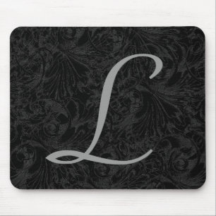 L: Monogram L Elegant Mousepad - Initialbrief
