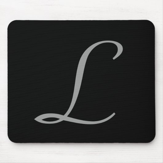 L: Monogram L Elegant Mousepad - Initialbrief (Vorne)