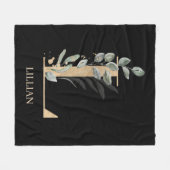 L Monogram Personalisiert Fleece Blankon (Vorderseite (Horizontal))