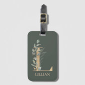 L Monogram Personalisierte Gepäckmarke Gepäckanhänger (Vorderseite Vertikal)