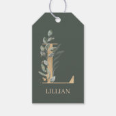 L Monogram Personalisierte Geschenktasten Geschenkanhänger (Vorderseite)