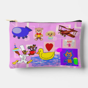 L Monogram Pink Geometric Popcorn Anime Pencilcase Zubehörtasche