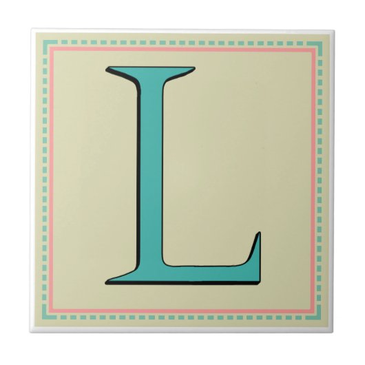 L MONOGRAMM-BUCHSTABE FLIESE (Vorderseite)