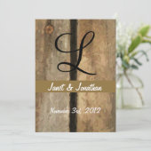 "L" Monogramm-Einladung Einladung (Stehend Vorderseite)