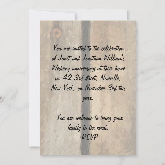 "L" Monogramm-Einladung Einladung (Rückseite)