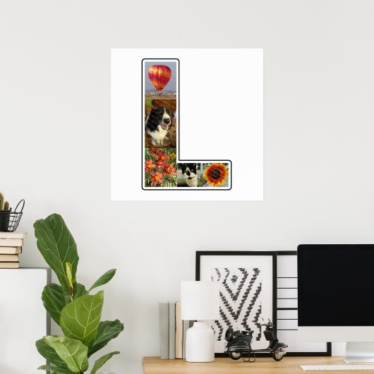 L Monogramm Erstellen Sie Ihre eigene 5 individuel Poster (Heimbüro)