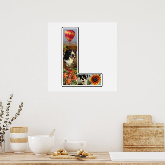 L Monogramm Erstellen Sie Ihre eigene 5 individuel Poster (Küche)