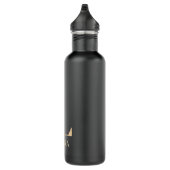 L Monogramm Floral Personalisiert Edelstahlflasche (Rechts)