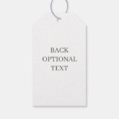 L Monogramm Floral Personalisiert Geschenkanhänger (Rückseite)