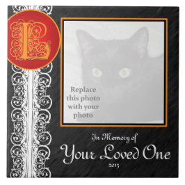 L Monogramm "In Gedächtnis deines Liebsten" Tile Fliese