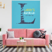 L Monogramm Initial Bar Bat Mitzvah Sign-In Board Leinwanddruck (Insitu (Wohnzimmer))