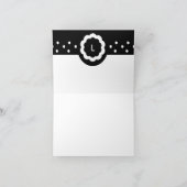 L: Monogramm L Dotted Black & White Note Card (Innenseite)