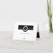 L: Monogramm L Dotted Black & White Note Card (Rückseite)