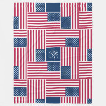 L Monogramm patriotische amerikanische Flagge Amer
