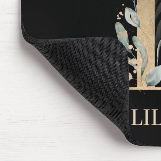 L Monogramm Personalisierte Maus-Pad Mousepad (Ecke)