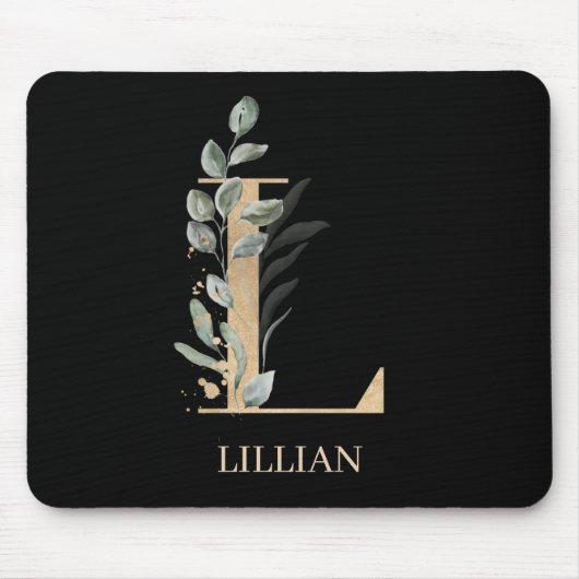 L Monogramm Personalisierte Maus-Pad Mousepad (Vorne)