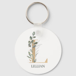 L Monogramm Personalisierter Schlüsselanhänger