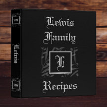 L Monogramm Rezept Buch