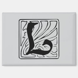 L Monogramm schwarz Magnet