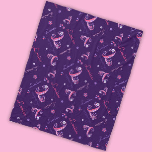 L Monogramm und personalisierte Bezeichnung Louisa Fleecedecke