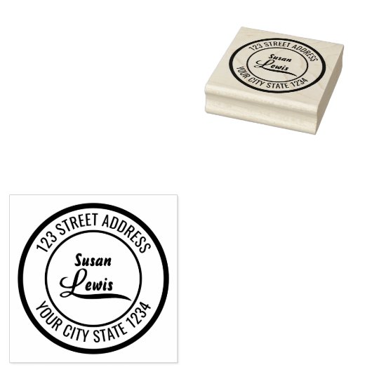 L Name oder Firma Gummistempel (Stempel)