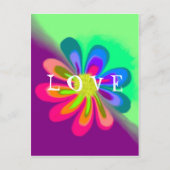 L O V E BLUME POSTKARTE (Vorderseite)