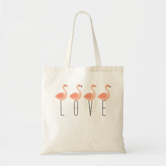 L-O-V-E Flamingos Tote Bag - Pink Flamingos Tasche