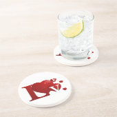 L.O.V.E. Herz Getränkeuntersetzer (Seite)