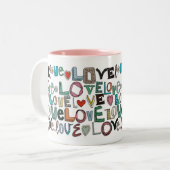 l o v e LIEBE Zweifarbige Tasse (Vorderseite Links)