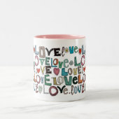 l o v e LIEBE Zweifarbige Tasse (Mittel)