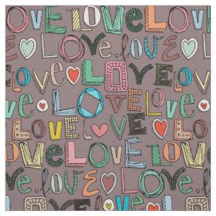 l o v e LOVE Mocha Stoff
