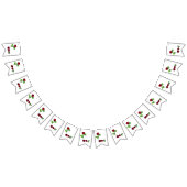 L O V E - Romantische Rose Jagdflagge Handgemalt Wimpelkette (Alle)