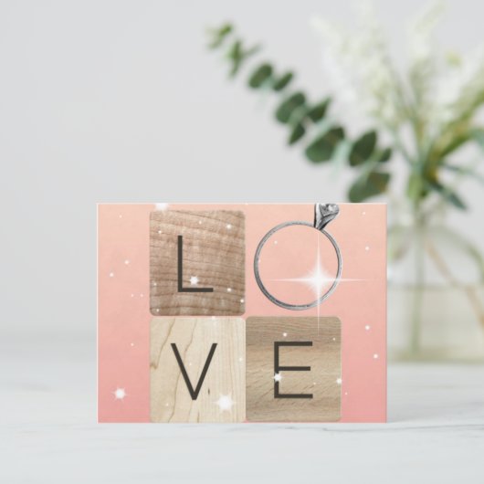 L-o-v-e Tiles Postkarte (Stehend Vorderseite)