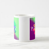 L O V E und P E A C E Blume Kaffee Tasse (Mittel)