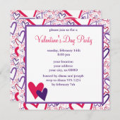 L O V e Valentinstag Einladung (Vorne/Hinten)