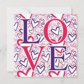 L O V e Valentinstag Einladung (Rückseite)