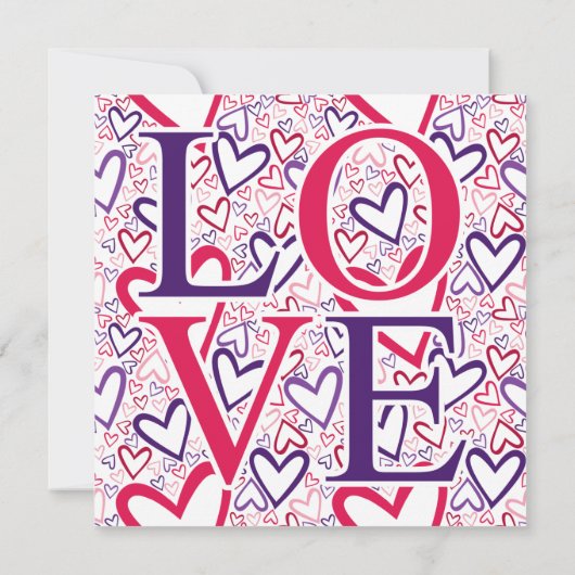 L O V e Valentinstag Einladung (Rückseite)