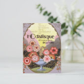 l Odalisque Parfüm Label Postkarte (Stehend Vorderseite)