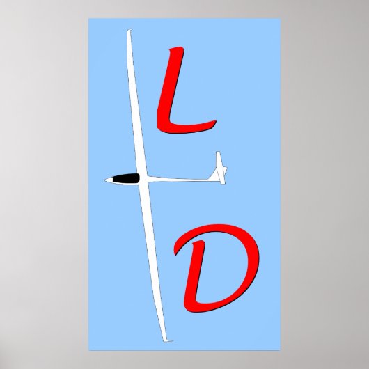 L over D Soaring Gliding Poster (Vorne)