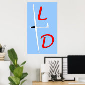 L over D Soaring Gliding Poster (Heimbüro)